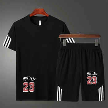 

Fashion brand 23 men's sportswear quick drying thin sportswear casual suit printed basketball clothing fashion couple's wear