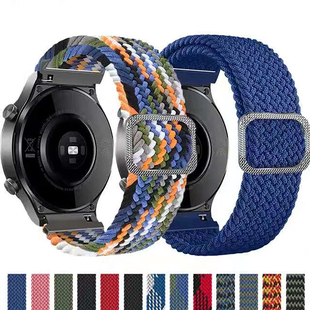 Braided Solo Loop Adjustable Band for Huawei GT2 Pro Huawei Gt2e Watch