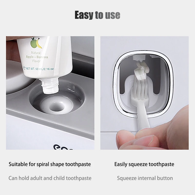 Держатель для зубных щеток Набор аксессуаров для ванной комнаты Автоматический Дозатор зубной пасты соковыжималка настенный