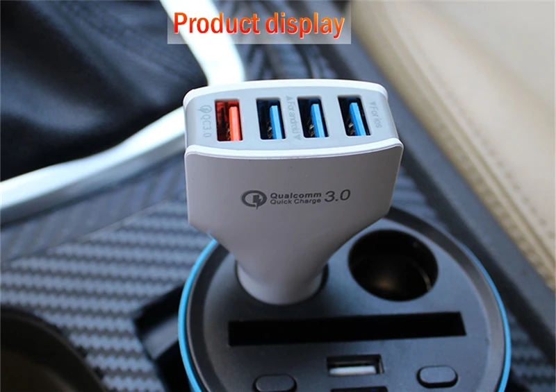 NOHON 4 Переходник USB для зарядки в машине для iPhone 11 Pro Max XS Max XR X 8 samsung Xiaomi автомобильное зарядное устройство для мобильного телефона QC3.0 Быстрая зарядка