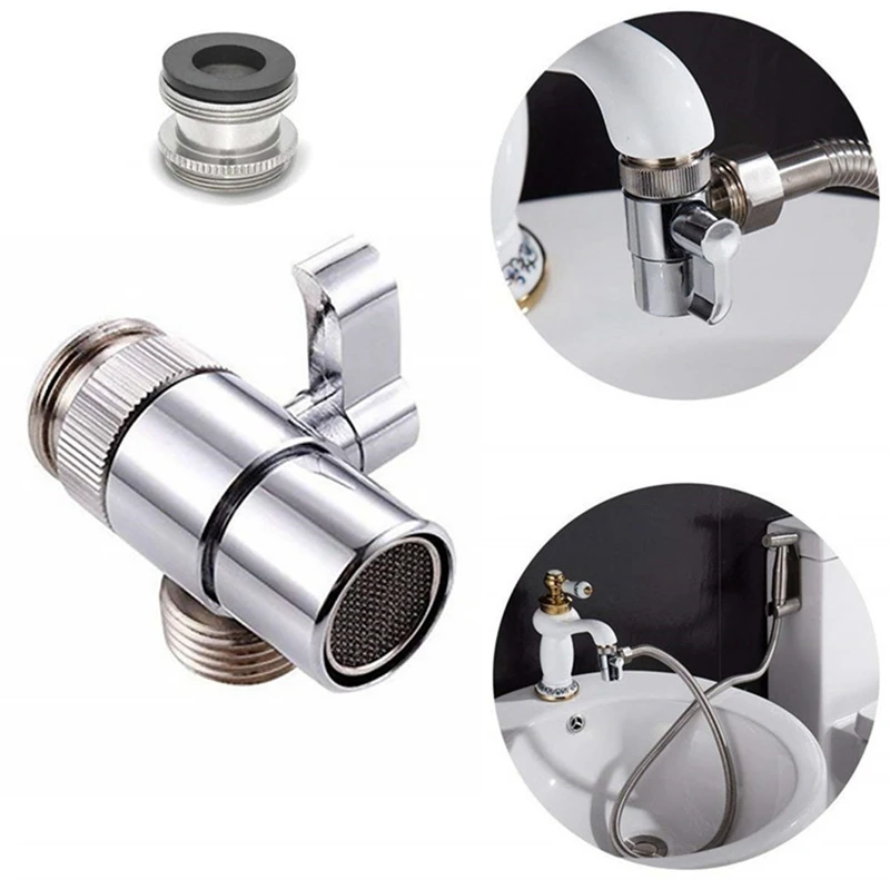 Faucet Valve Diverter Sink Valve Water Tap Faucet Splitter Adapter Home Bathroom Kitchen Diverter