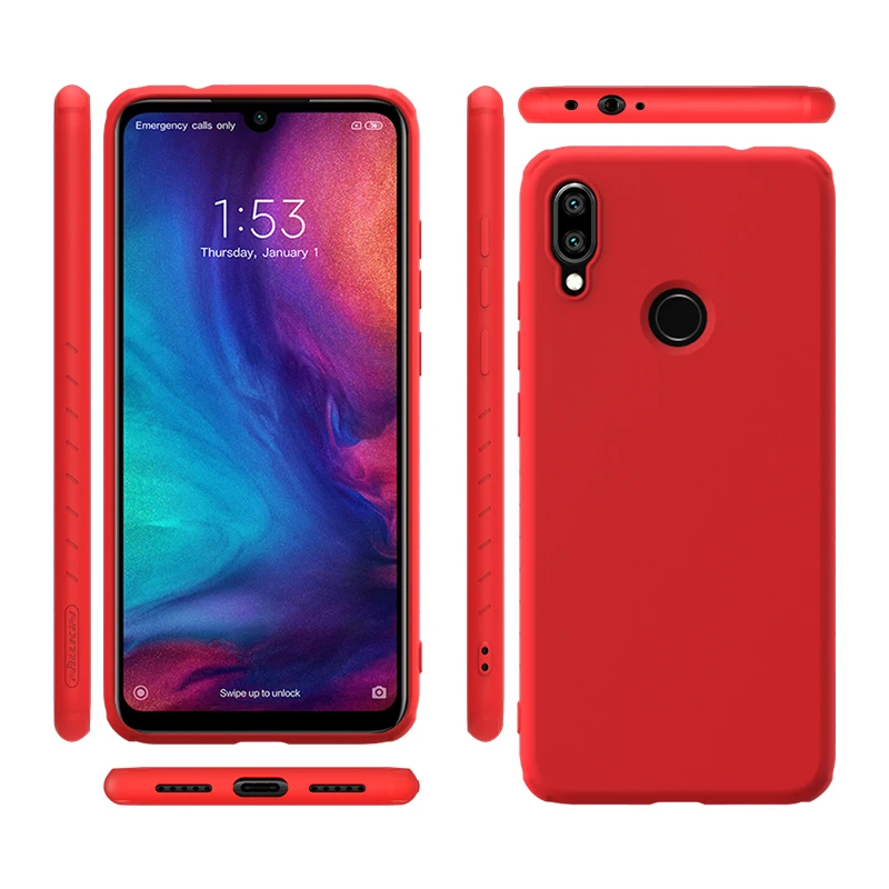 Чехол для Redmi Note 7, силиконовый Гладкий защитный чехол NILLKIN для Xiaomi Redmi Note 7 Pro, чехол, глобальная версия 6,3/6,53