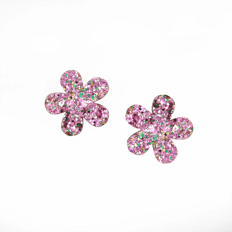 David accessories 10 шт. 32*32 мм форма цветка блестками патч для поделка рукоделие на одежда аппликация на сумку, 10Yc7796