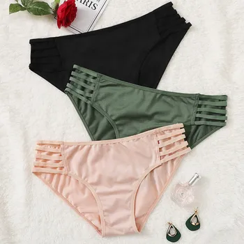 

3PC Women Polka Dot Lace Underwear Panties Underpants Lingerie Briefs Fashion Casual Sexy Solid Color Thong 3.9