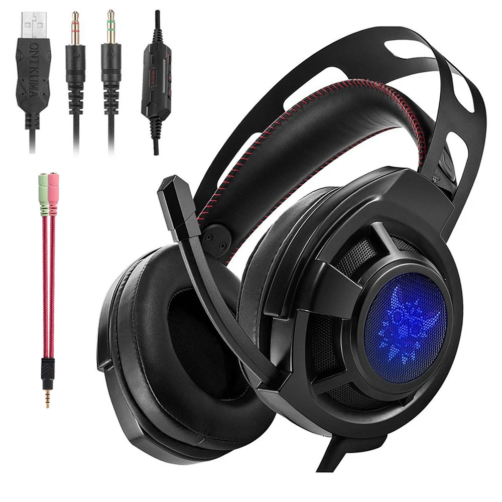 M190 7.1 channel K9 Проводная гарнитура для PS4 Для xbox Super Stereo Bass светодиодный светильник Игровые наушники с шумоподавлением для xbox nintendo Swicth IPhone - Цвет: M190 7.1 channel