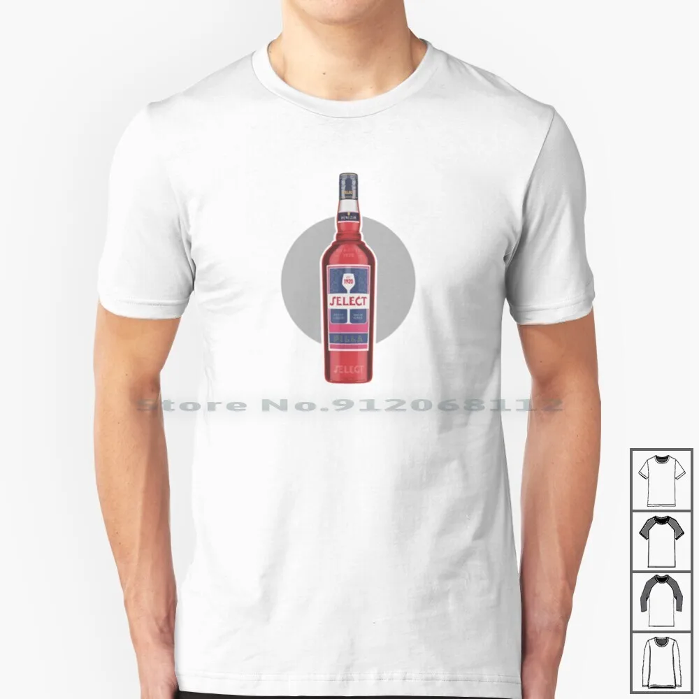 Seleziona T-Shirt Per Antipasti 100% Cotone Seleziona Spritz Campari Prosecco Spritz Summer Drink Venezia Venezia Select Spritz Liquor