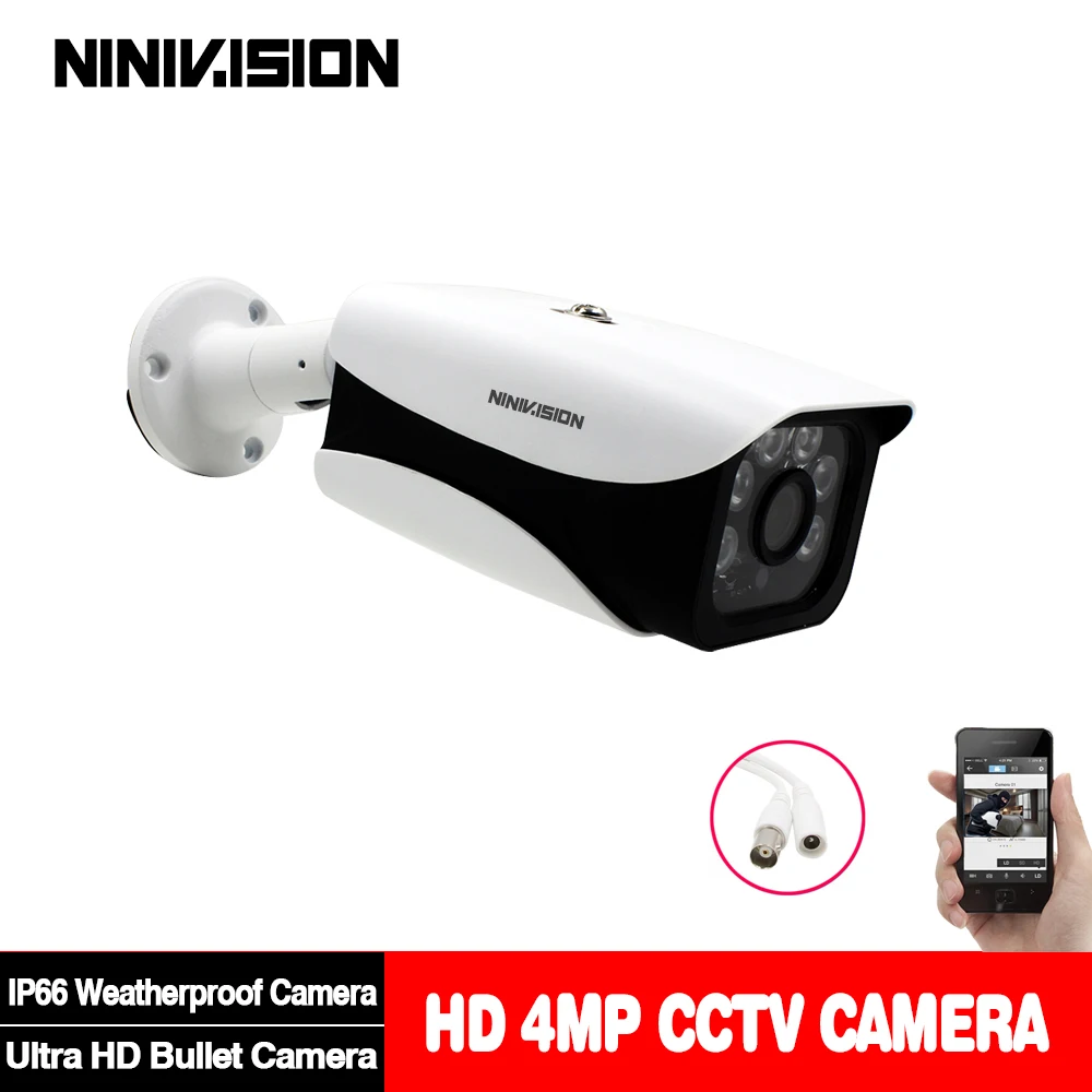  New Super AHD Camera HD 4MP Surveillance Outdoor Indoor Waterproof 6* Array infrared Security Camer
