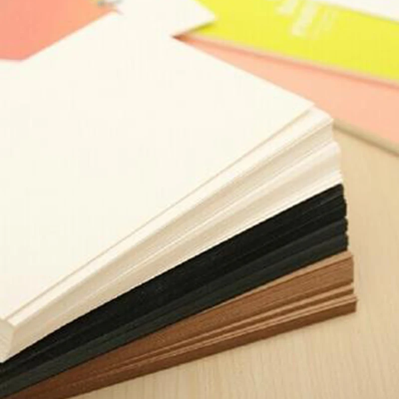  20PCS Blank Greeting Card Kraft Paper Postcard Vintage Blank Postcards DIY Hand Painted Gift Card W