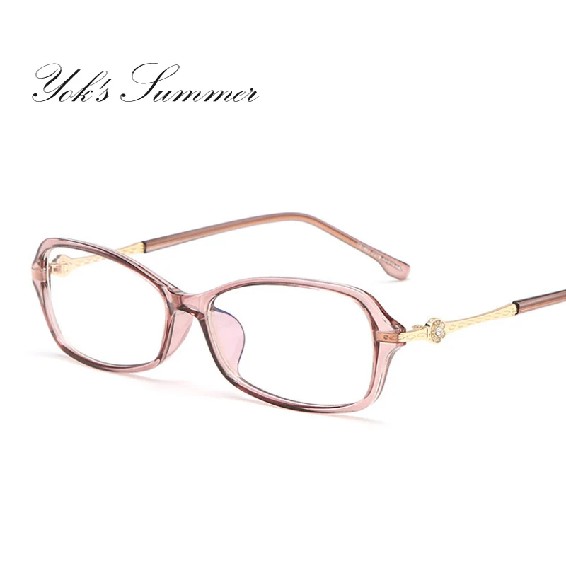 C4 Pink Frame YOK'S 8,9 г TR90 ультралегкие очки прозрачный розовый цветок оптические очки для женщин бренд узкий близорукость градусов по рецепту WN1370 - Цвет оправы: C4 Pink Frame