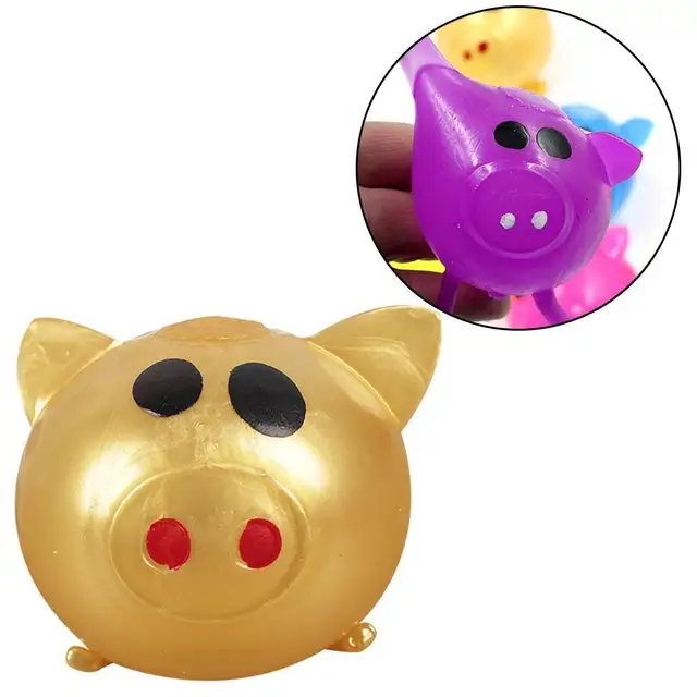 1Pc Jello Pig Cute Anti Stress Splat Water Pig Ball Vent Toy  Stress Relief Decor Venting Sticky Squeeze Toy Children 3