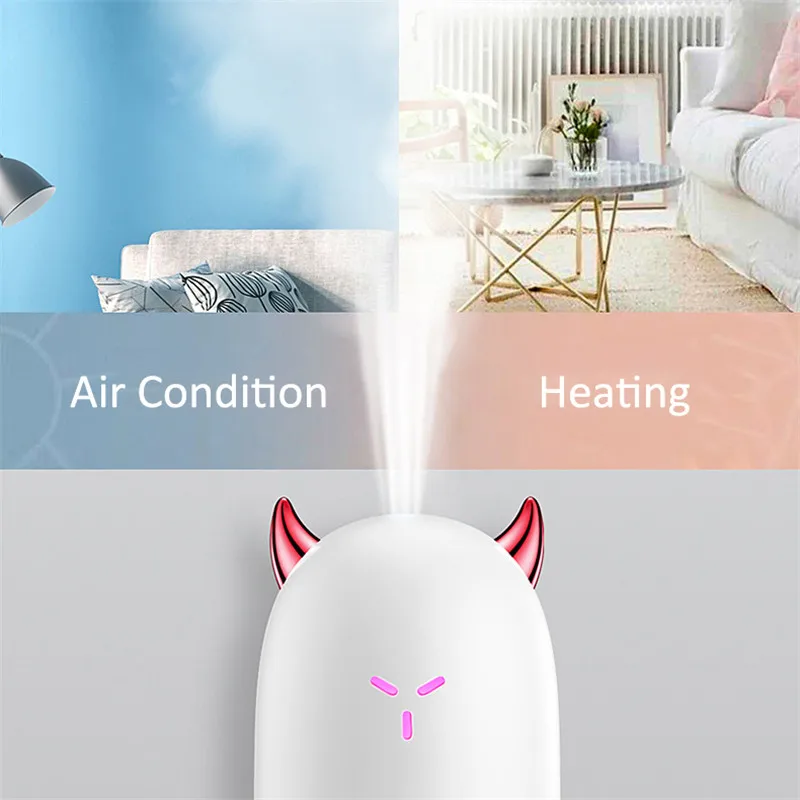 260ML Devil USB Air Humidifier Oil Essential Diffuser For Home LED Night Light Mist Maker Air Aromatherapy Himidifiers Gifts