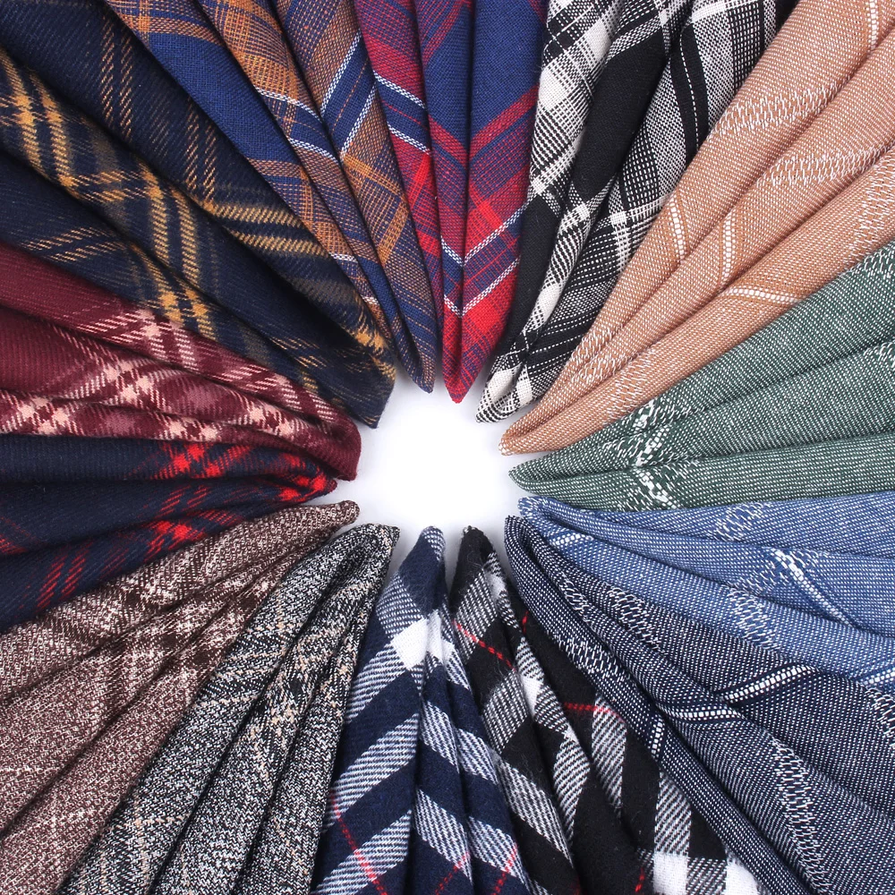 Suit Pocket Square For Men Plaid Cotton Hanky Mens Handkerchiefs Casual Suits Square Handkerchief Towels For Party Scarves