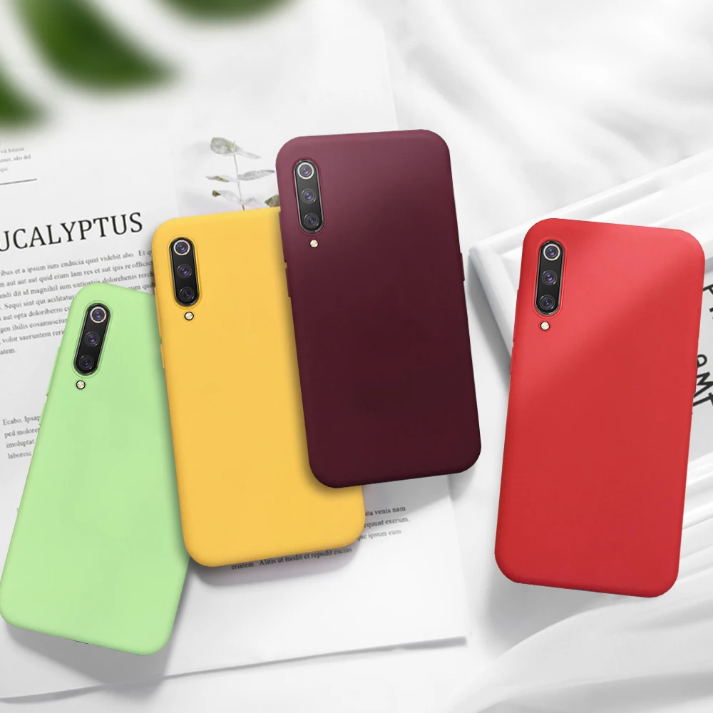 

Candy Color Matte Silicone Case For Xiaomi Mi 9T Pro 9 8 SE Lite Mi CC9E CC9 A3 A2 Lite Mi6X Back Cover Solid Color TPU Case