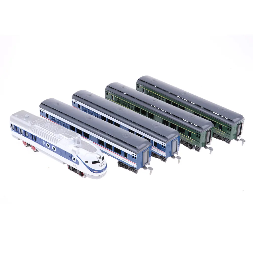 

1:87 Scale Simulation Train Locomotive Carriage Electric Toy Model Xmas Gift
