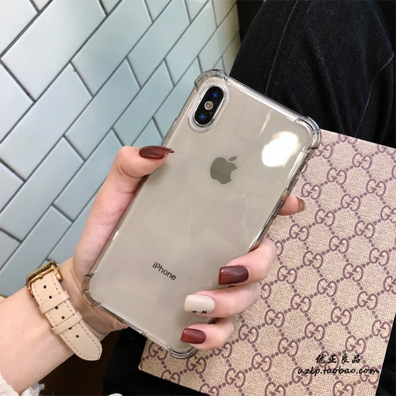 Противоударный Прозрачный чехол для iphone 11 Pro XS MAX XR X 10 7 8 6 6S Plus для samsung Galaxy S10 Plus S8 S9 Gasbag мягкий чехол из ТПУ