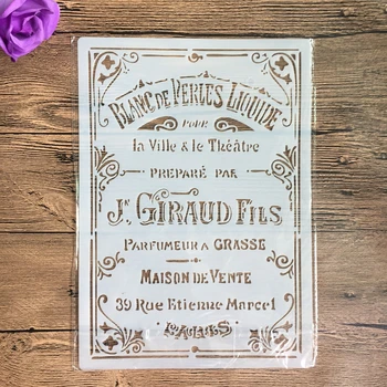 

A4 size letter Wall Painting Stencils Stamp Scrapbook Album Decorative Embossing Craft Paper DIY Flower Label drawing stencils