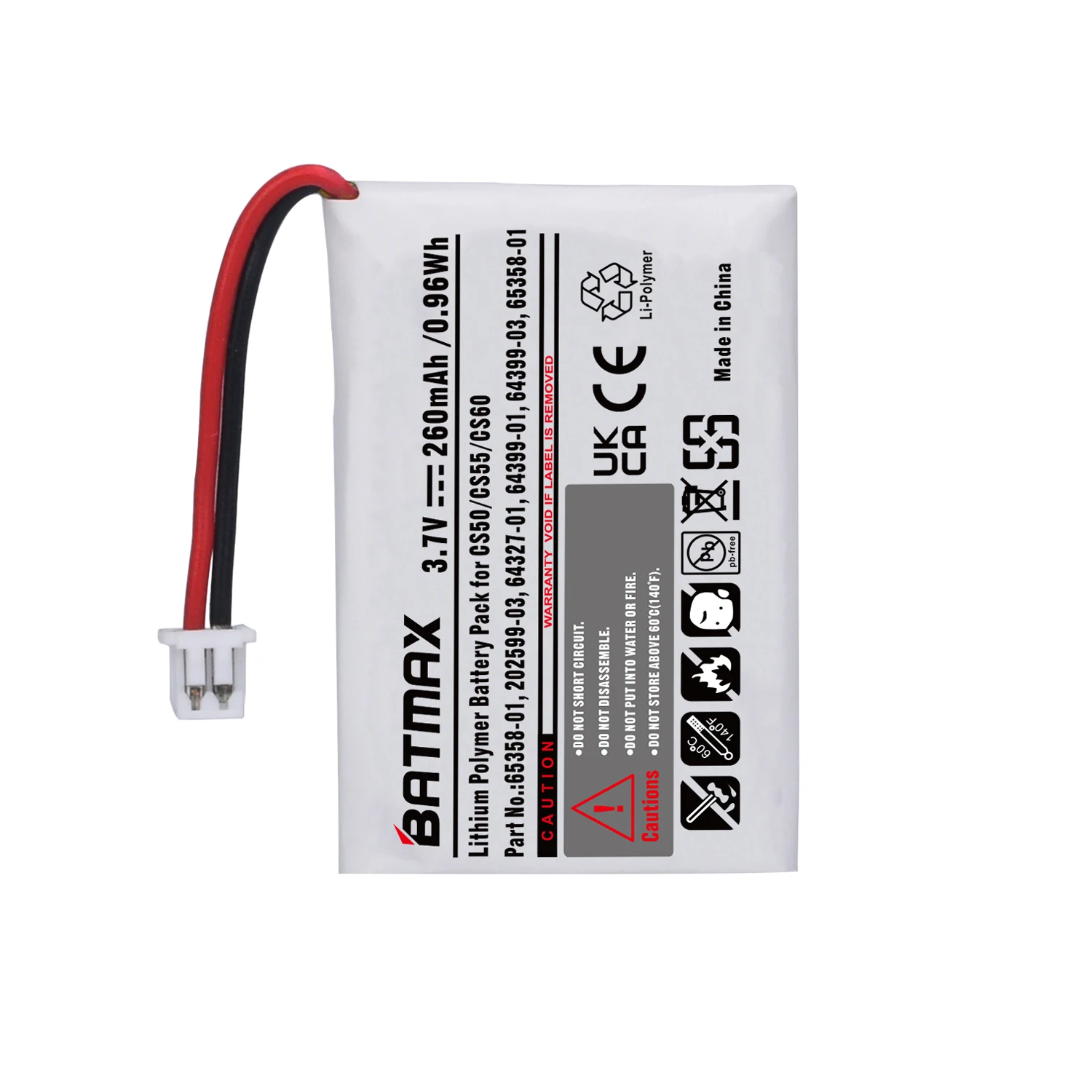 Battery for Plantronics C65,CS351,CS361 