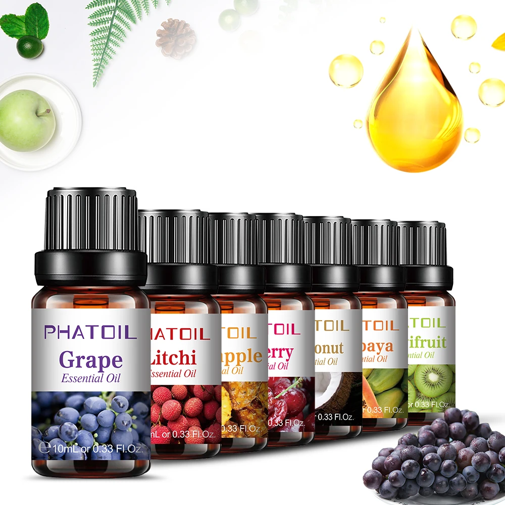 10ml Pure Fruit Fragrance Oil Diffuser Essential Oils Strawberry Mango Pineapple Coconut Flavoring Oil for Lipgloss Soap Making-1