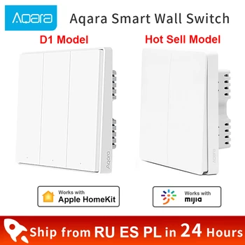 

Xiaomi Aqara D1 Smart Wall Switch Zigbee Wireless Remote Control Light Switch Neutral Fire Wire 1 2 3 Button For HomeKit APP