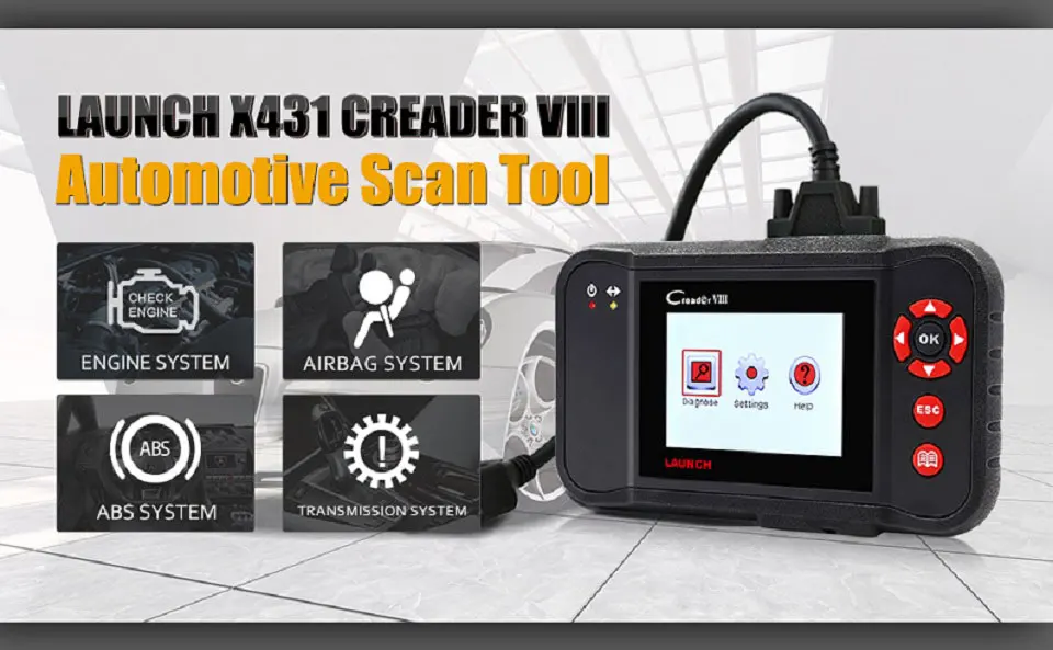 Launch Creader VIII код ридер X431 Creader 8 Поддержка 4 Системы с ERP сброса масла SAS функции бесплатное обновление онлайн CRP129 NT650