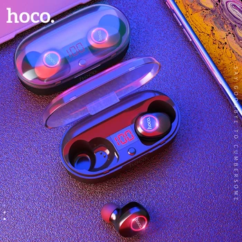 

HOCO NEW Mini Twins Bluetooth 5.0 Earphone 3D Stereo Invisible True Wireless Earphone Bass Sound Sport Headset with Power bank
