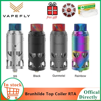 

Original E Cigarette Vape atomizer Vapefly Brunhilde Top Coiler RTA 2ML/8ml Top Airflow Dual Coil Tank fit 510 thread mod