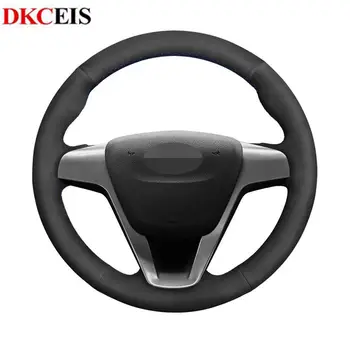 

Black Suede DIY Hand-stitched Car Steering Wheel Cover for Lada Vesta 2015 2016 2017 2018 2019