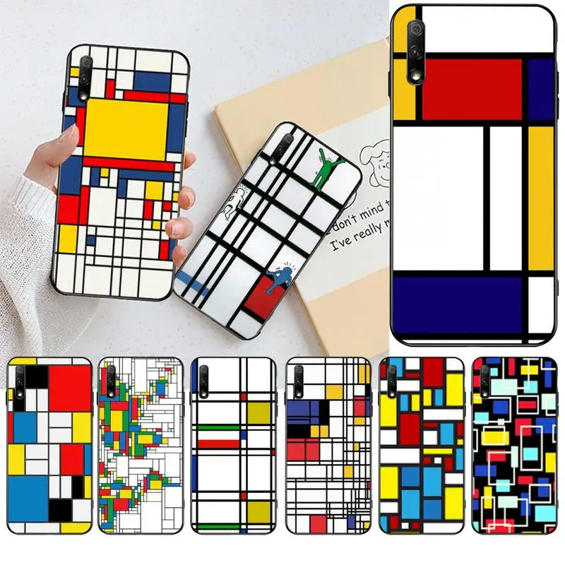 Bauhaus стильный чехол для телефона с абстрактным принтом piet mondrian Huawei Honor 30 20 10 9 8 8x 8c