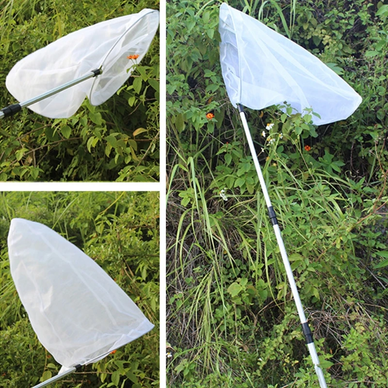 Aluminum Alloy Telescopic Handle Insect Net Children Catch Butterfly Dragonfly Fish Net Kid Outdoor Activity Fishing Net 2