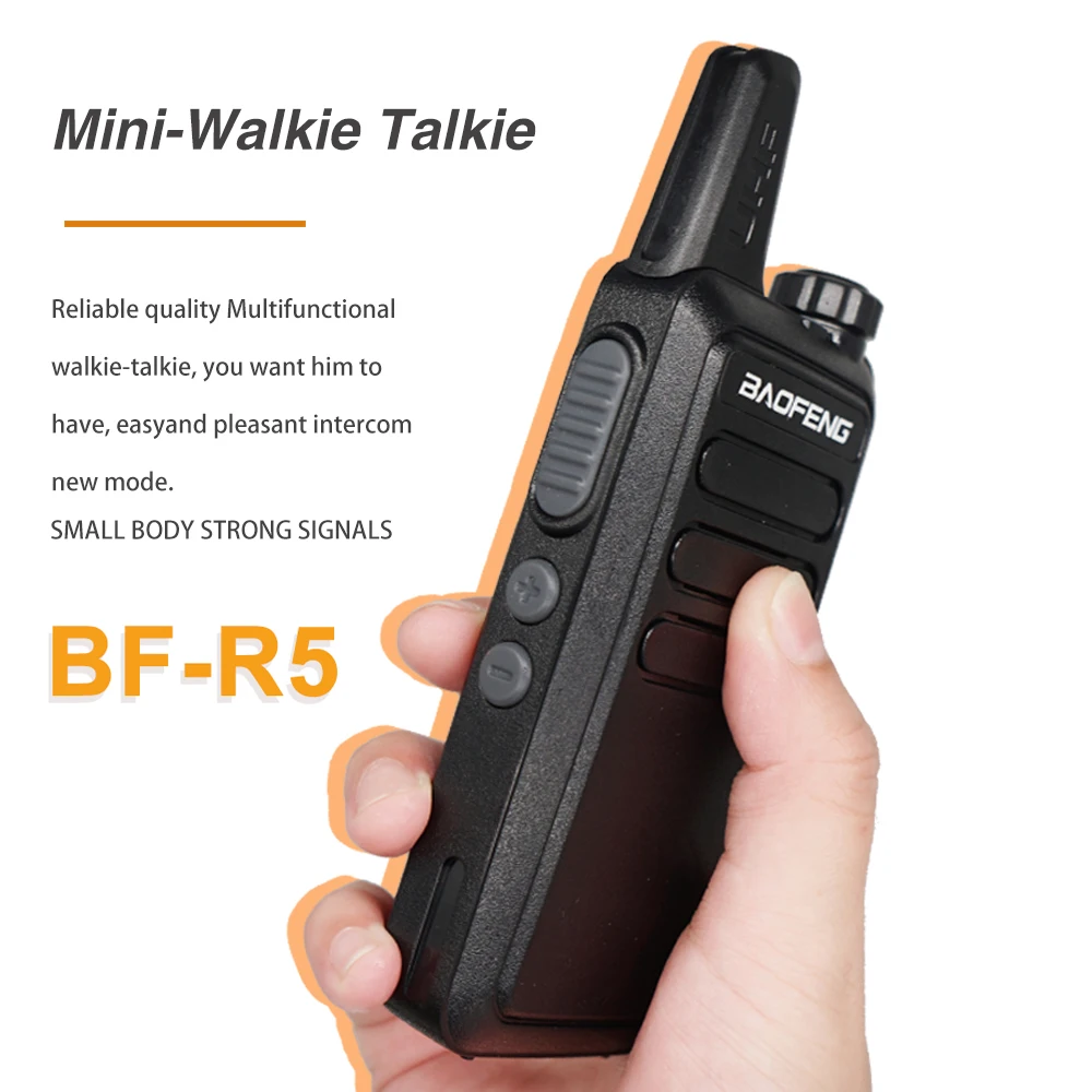 

1/2pcs Baofeng BF-R5 BFC9 UHF Band Mini Walkie Talkie Set BF-888s Portable USB Charge Handheld Two Way Ham Radio Hunting Hiking
