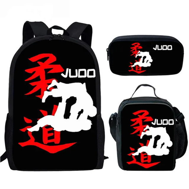 

Cool Custom pattern Backpack Judo martial arts Print School Bags for Girls 3pcs/set Primary School Bag Children School Backpack