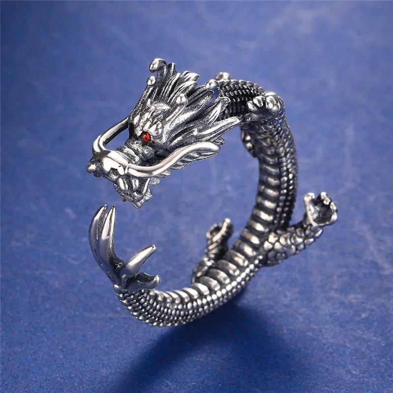 V. YA, супер крутые тайские серебряные кольца с драконом, рок стиль, 925 пробы, серебряное кольцо для большого пальца, мужские ювелирные изделия