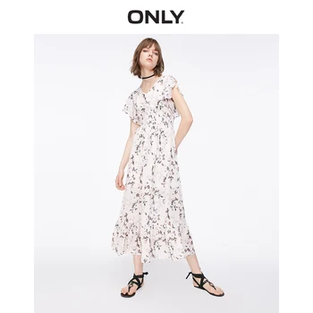 

ONLY Women's Ruffled -neckline Chiffon Dress | 119107539