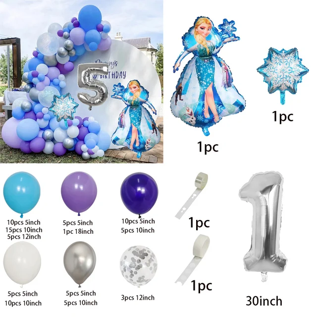 1Set Disney Frozen Olaf palloncini in alluminio Set compleanno per bambini  arco ghirlanda Kit fiocco di neve Baloon in lattice Baby Shower Globos -  AliExpress