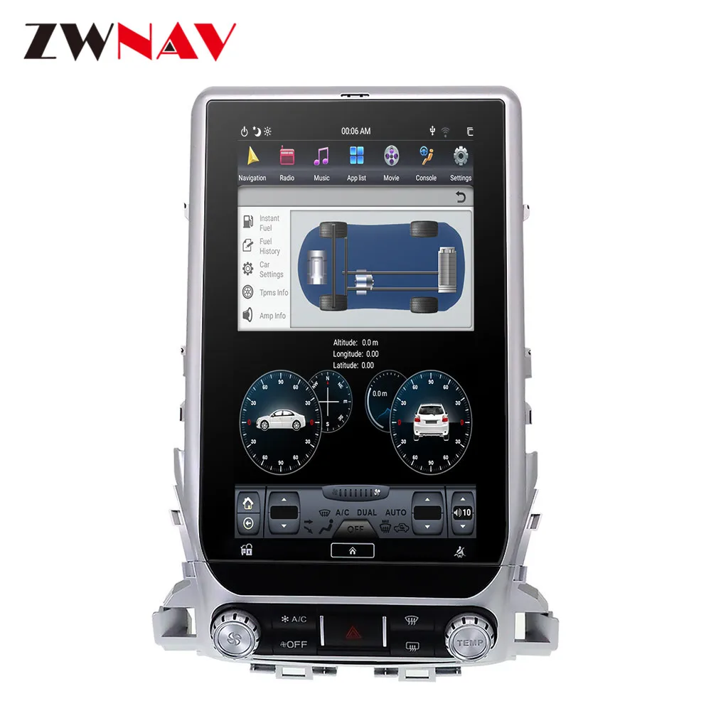 Sale 13.6" Android 9.0 DSP Car GPS Navigation For TOYOTA LAND CRUISER LC200 2016-2019 Multimedia player radio tape recorder head unit 3