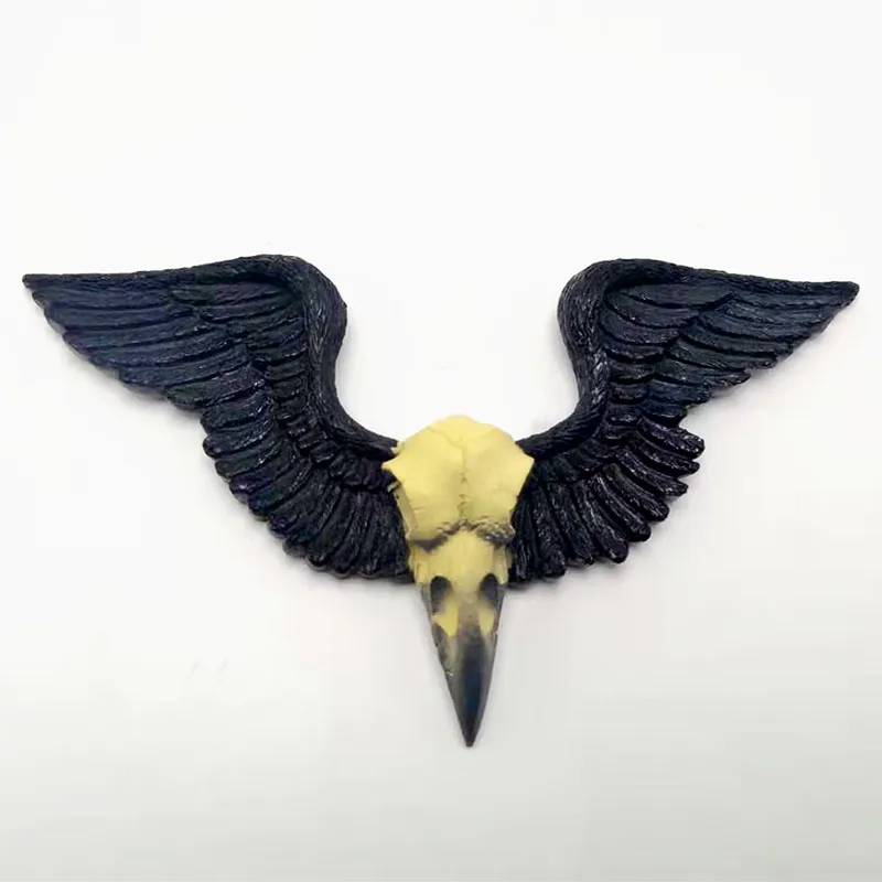 

Winged crow skull silicone mold is suitable for producing resin, plaster model baking tool, iced chocolate cake decoration