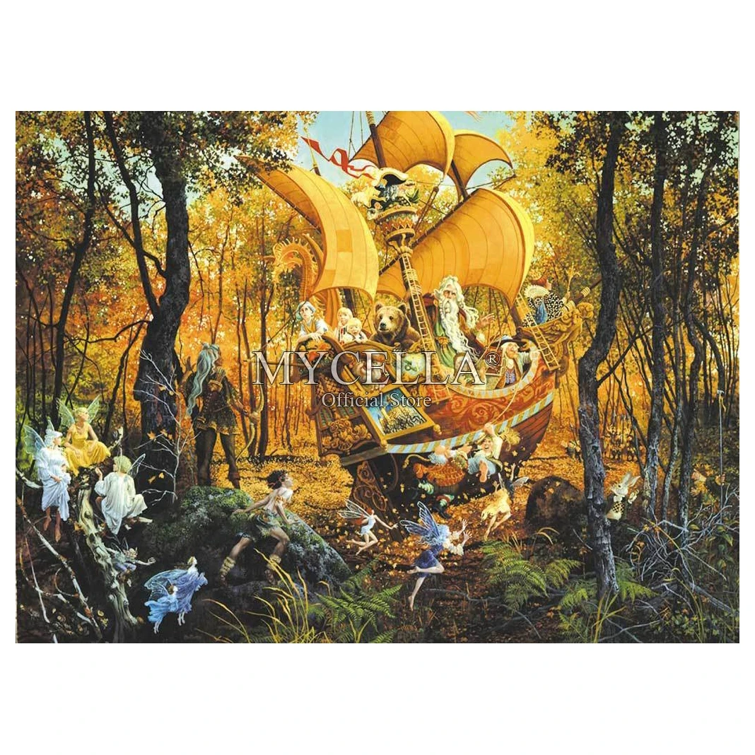 Cartoon Forest 5D Diy Diamond Painting Cross Stitch Embroidery Fall Fairy Pattern Hobbies Crafts Mosaic Wall Stickers | Дом и сад