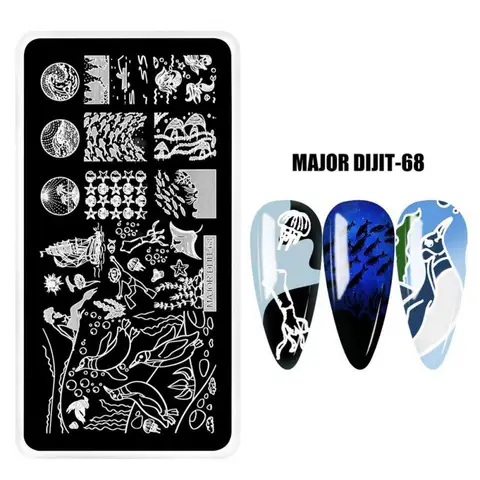 irregular shape Nail Stamping Plates Skull Template Dot Point Image Printing Stencil Nail print template Manicuring Tool