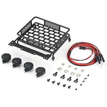 

Roof Rack Luggage Carrier & LED Light Bar for 1/10 RC Car Truck Crawler SUV TAMIYA CC01 CR01 AXIAL SCX10 RC4WD REDCAT