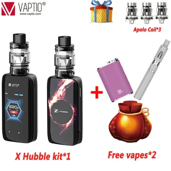

Newest Original 220W Vaptio X-Hubble Apolo Tank Vape Kit 5ml Atomizer 2 inch TFT Touch Screen Display Electronic Cigarette Vape
