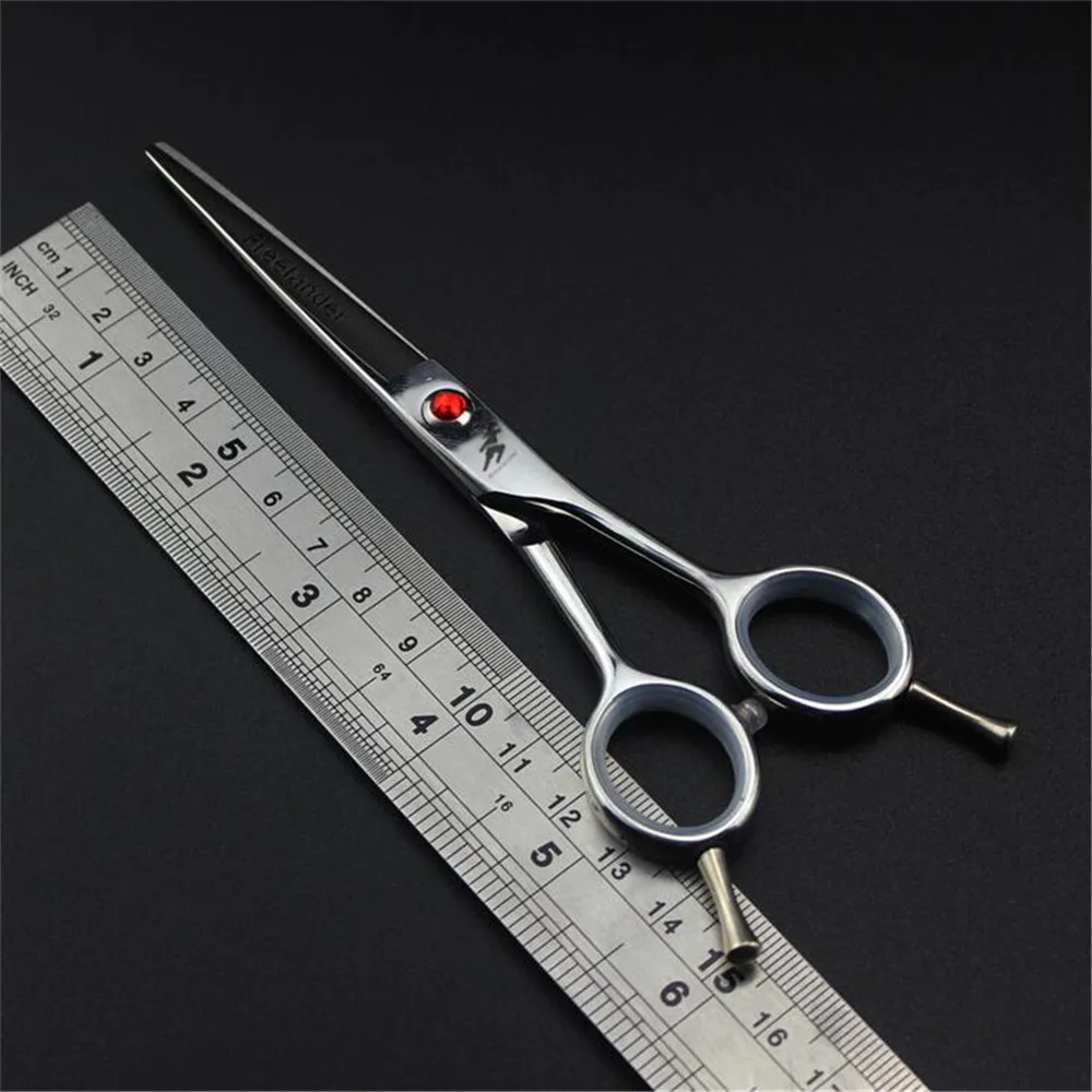 5.5/6.0/7.0/8.0/9.0 inch Professional Pet Scissors Hair Cutting Shears Dog Grooming Scissors Straight Haircut Tools 440C Silver