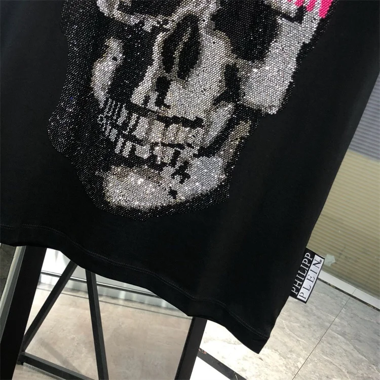 STARBAGS PP T-shirt с длинным рукавом мужской хлопок черный топ Череп Стиль Осень популярный логотип Половина рукава