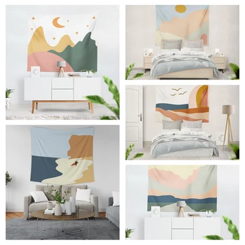 

Morandi Abstract Painting Tapestry Blanket Fabric Carpet Wall Decoration Hanging Room Decor Wallcovering Bedroom Accessories