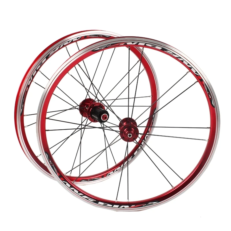 451V74-130full red 20 дюймов RT* 1-3/8 в/дисковый тормоз BXM складной велосипед передний 2 задний 5 подшипник ультра гладкий свет 451/406 колеса обод - Цвет: 451V74-130full red