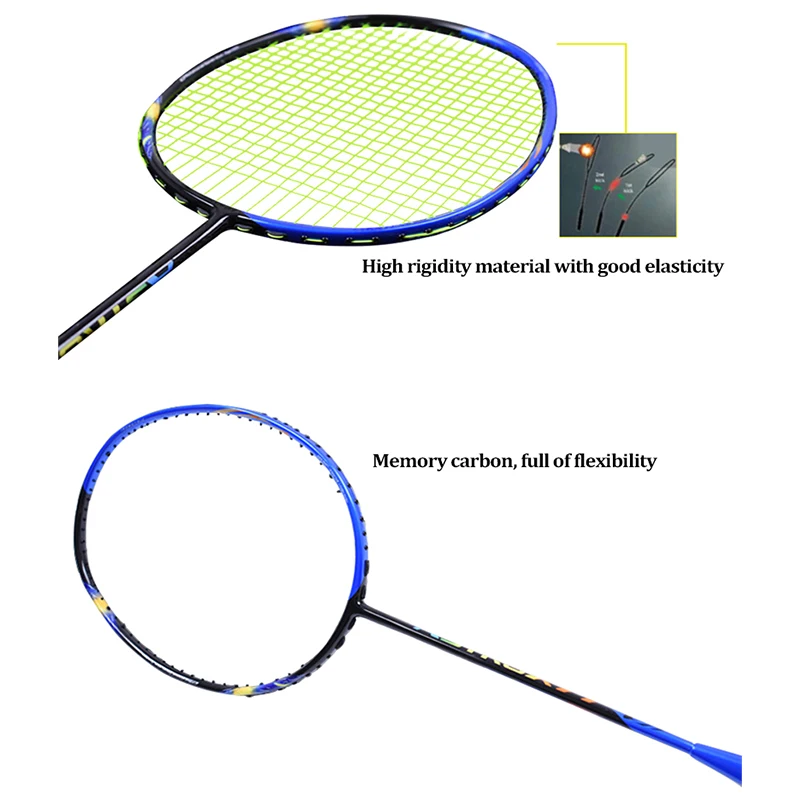 Углеродная ракетка для бадминтона G5, Ультралегкая профессиональная тренировочная Мужская и женская ракетка для бадминтона, многоцветная сумка для ракетки для бадминтона, 18-28LBS