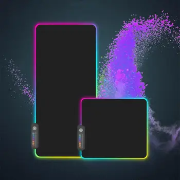

RGB Soft Large Gaming Mouse Pad Oversize Glowing Led Extended Mousepad Non-Slip Rubber Gaming Desk Pad Computer Keyboard Pad Mat