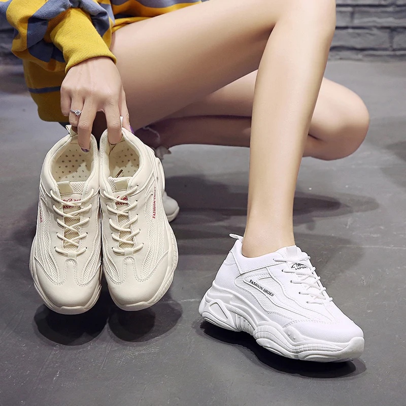 Сезон весна-осень; zapatillas con plataforma mujer; дышащая повседневная обувь; Новая женская обувь; модные кроссовки; U13-34