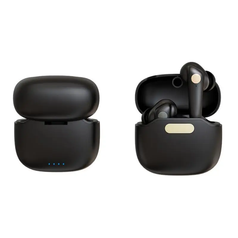 Black T15 Bluetooth 5,0 Шум снижение Bluetooth гарнитура наушники-вкладыши TWS Bluetooth наушники с зарядки чехол, умный голосовой для Apple Airplad Pro - Цвет: Black
