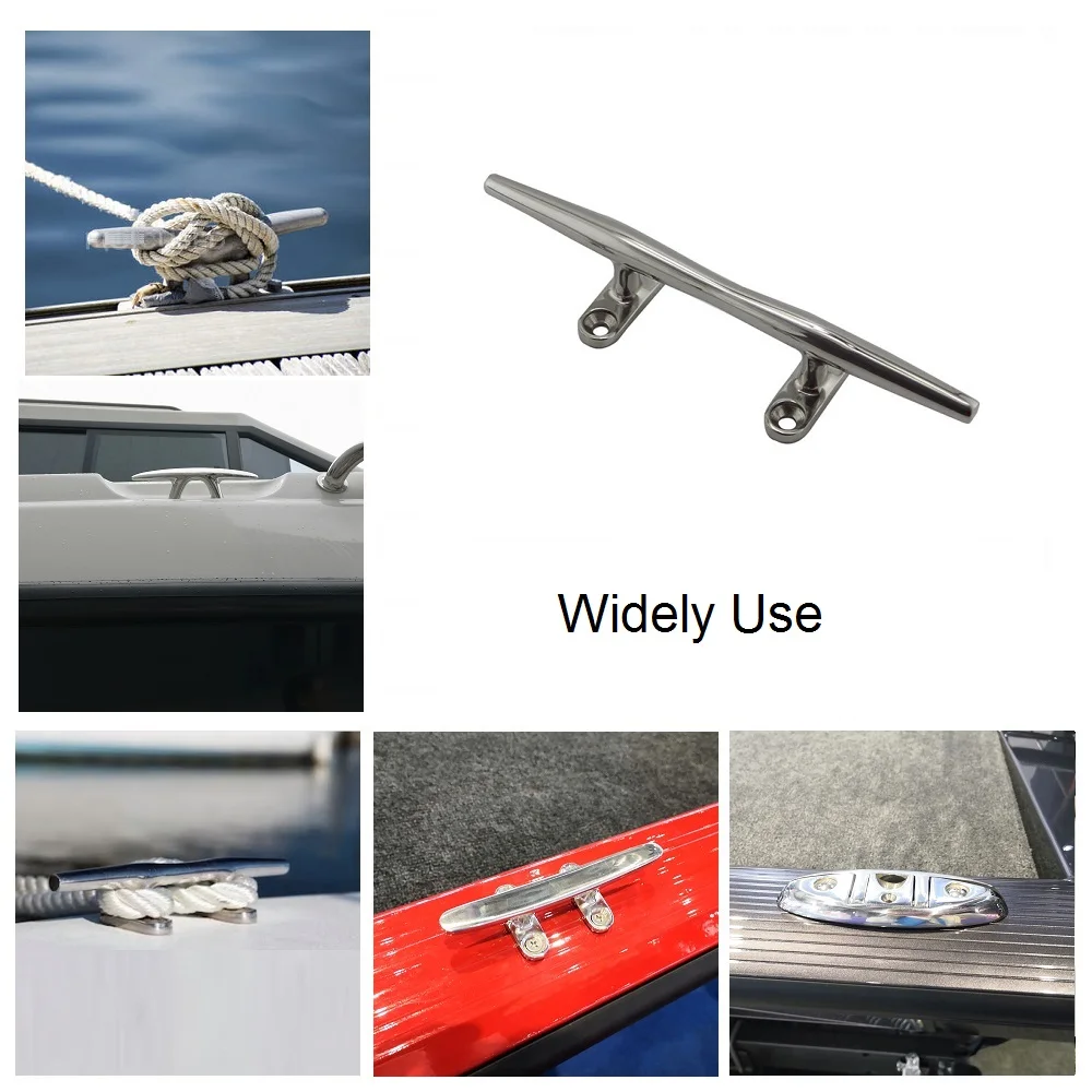 4 PCS 4 Inch Rope Cleat Deck Stainless Steel Soild  Produktbild-Vorschau 9