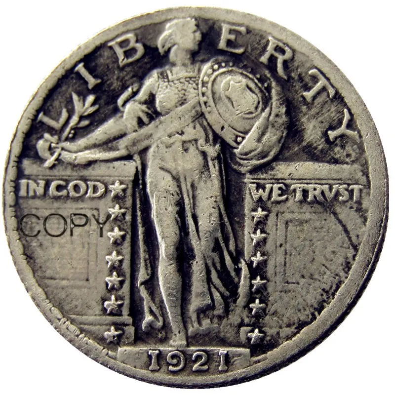 

US 1921 Standing Liberty Quarter Silver Plated Copy Coin